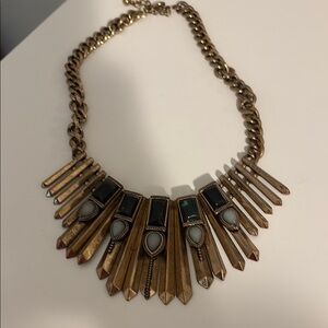 Elegant Gold and Black Statement Necklace